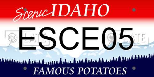 ESCE05 Idaho License Plate