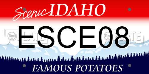 ESCE08 Idaho License Plate