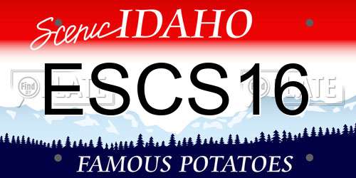 ESCS16 Idaho License Plate