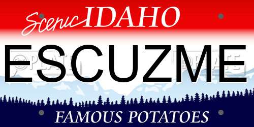 ESCUZME Idaho License Plate