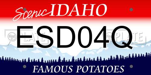 ESD04Q Idaho License Plate