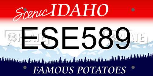 ESE589 Idaho License Plate