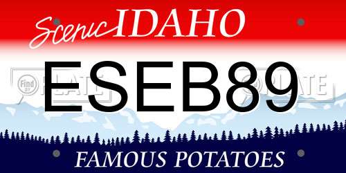ESEB89 Idaho License Plate