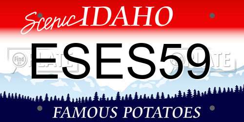 ESES59 Idaho License Plate