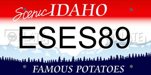 ESES89 Idaho License Plate