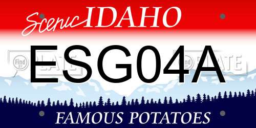 ESG04A Idaho License Plate