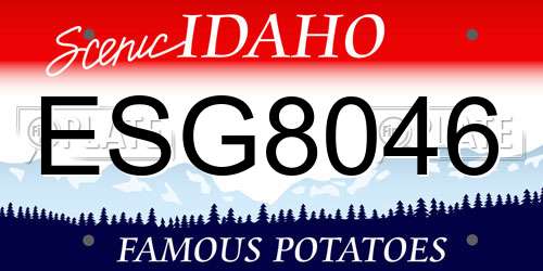 ESG8046 Idaho License Plate