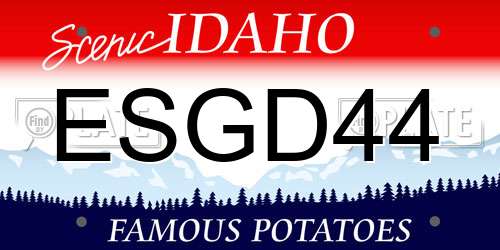 ESGD44 Idaho License Plate
