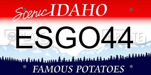 ESGO44 Idaho License Plate