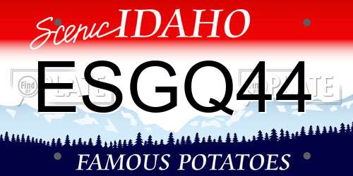 ESGQ44 Idaho License Plate