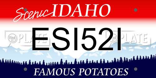ESI52I Idaho License Plate