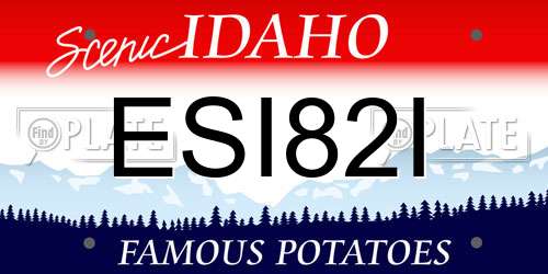 ESI82I Idaho License Plate