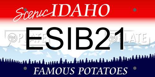 ESIB21 Idaho License Plate