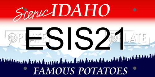 ESIS21 Idaho License Plate