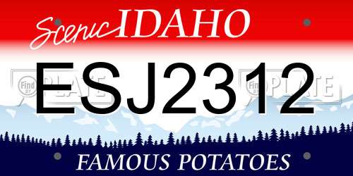 ESJ2312 Idaho License Plate