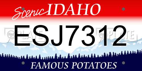 ESJ7312 Idaho License Plate