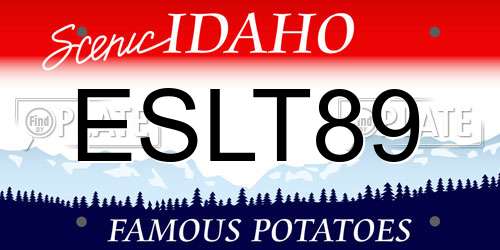 ESLT89 Idaho License Plate