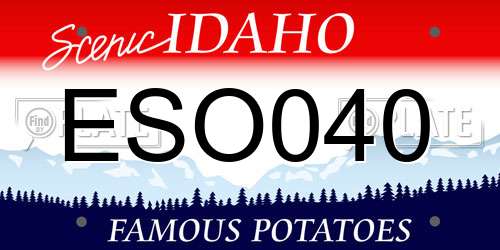 ESO040 Idaho License Plate