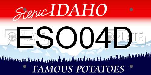 ESO04D Idaho License Plate