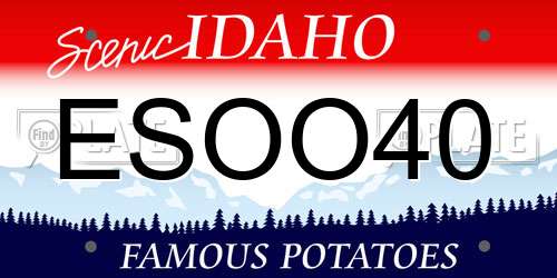 ESOO40 Idaho License Plate