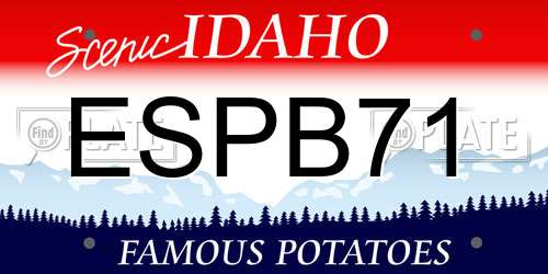 ESPB71 Idaho License Plate
