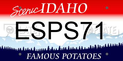 ESPS71 Idaho License Plate