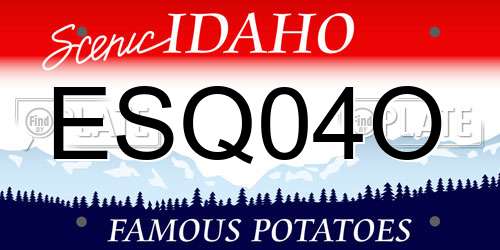 ESQ04O Idaho License Plate