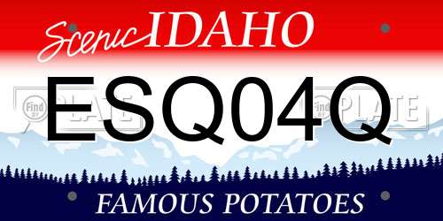 ESQ04Q Idaho License Plate