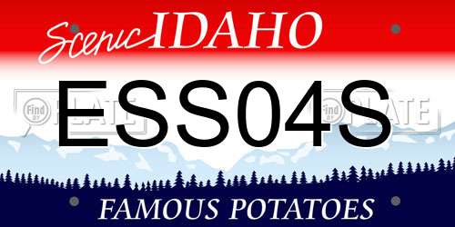 ESS04S Idaho License Plate