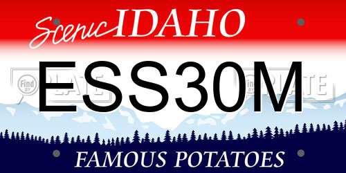 ESS30M Idaho License Plate