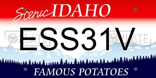 ESS31V Idaho License Plate