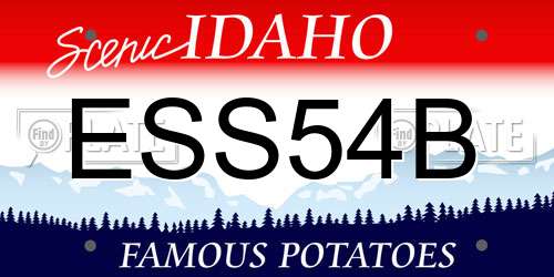 ESS54B Idaho License Plate