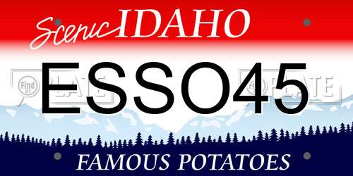 ESSO45 Idaho License Plate