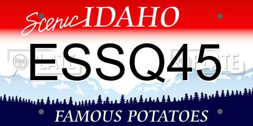 ESSQ45 Idaho License Plate