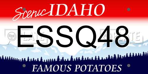 ESSQ48 Idaho License Plate