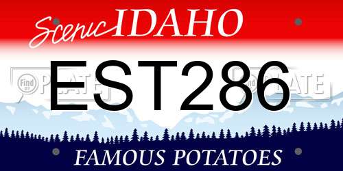 EST286 Idaho License Plate