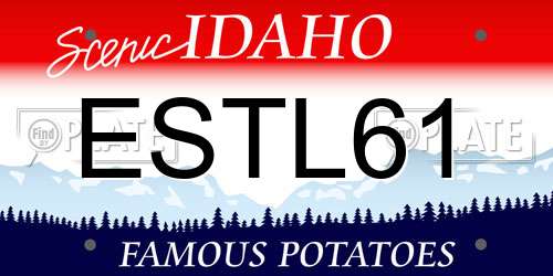 ESTL61 Idaho License Plate