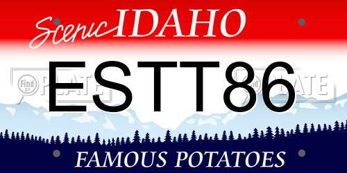 ESTT86 Idaho License Plate