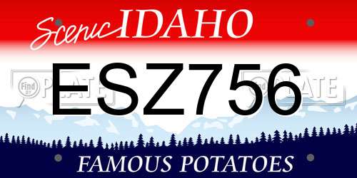 ESZ756 Idaho License Plate