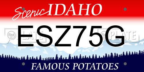 ESZ75G Idaho License Plate