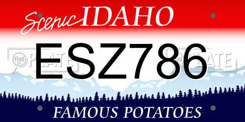 ESZ786 Idaho License Plate