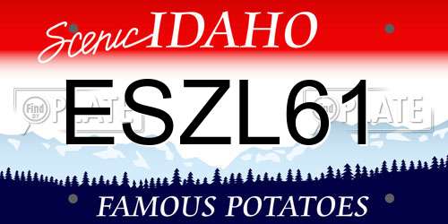 ESZL61 Idaho License Plate