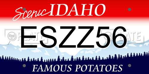 ESZZ56 Idaho License Plate