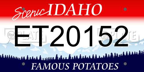 ET20152 Idaho License Plate