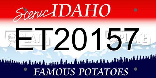 ET20157 Idaho License Plate