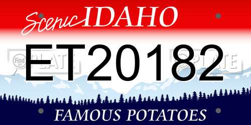 ET20182 Idaho License Plate