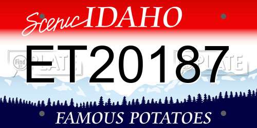 ET20187 Idaho License Plate