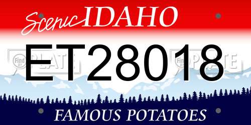 ET28018 Idaho License Plate