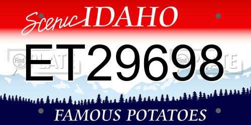 ET29698 Idaho License Plate