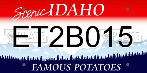 ET2B015 Idaho License Plate